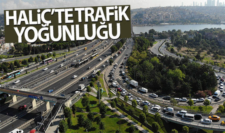 Haliç'te trafik yoğunluğu havadan görüntülendi - İstanbul Büyükşehir Belediyesi tarafından Haliç Köprüsü Ankara istikametinde gerçekleştirilen çalışmalar nedeniyle oluşan trafik yoğunluğu devam ediyor. Trafik akışının tek şeritten sağlandığı köprü havadan görüntülendi.BUGÜN NELER OLDU?