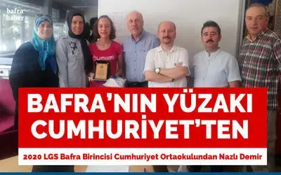 2020 Lgs Bafra Birincisi Cumhuriyet Ortaokulundan Nazlı Demir
