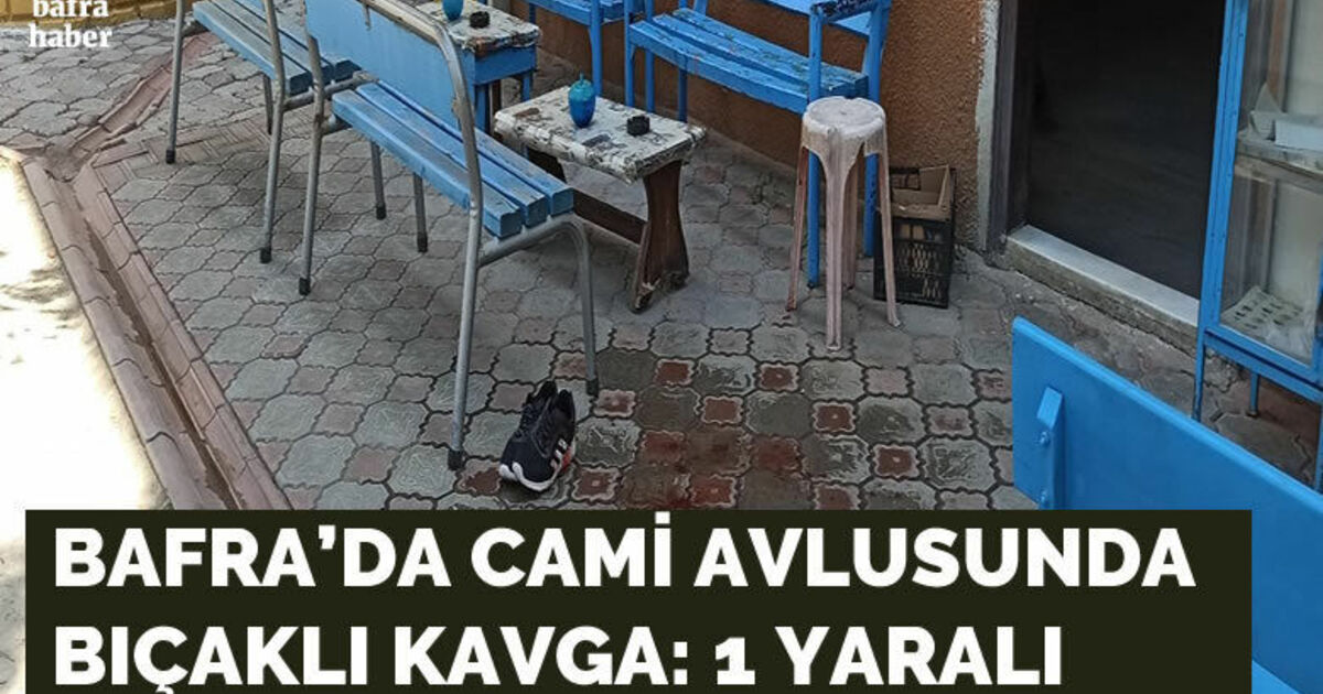 Bafra'da Cami avlusunda bıçaklama