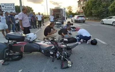 Samsun’da motosiklet kazası: 2 yaralı
