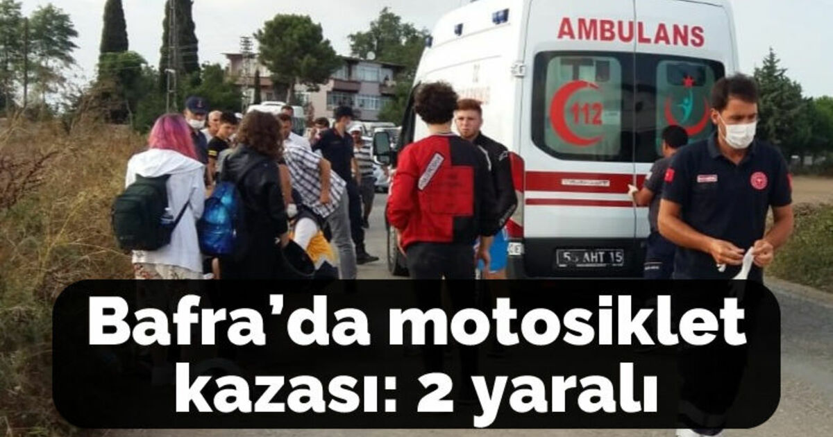 Bafra’da motosiklet kazası: 2 yaralı