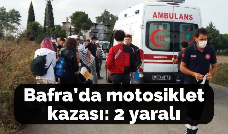 Bafra’da motosiklet kazası: 2 yaralı