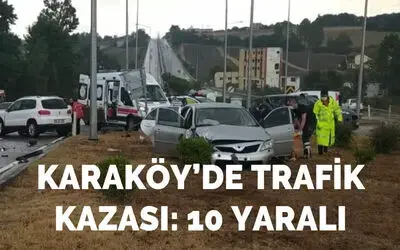 Karaköy'de trafik kazası: 10 yaralı