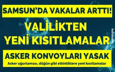 Samsun’da vaka sayısı arttı, valilik yeni tedbirleri açıkladı