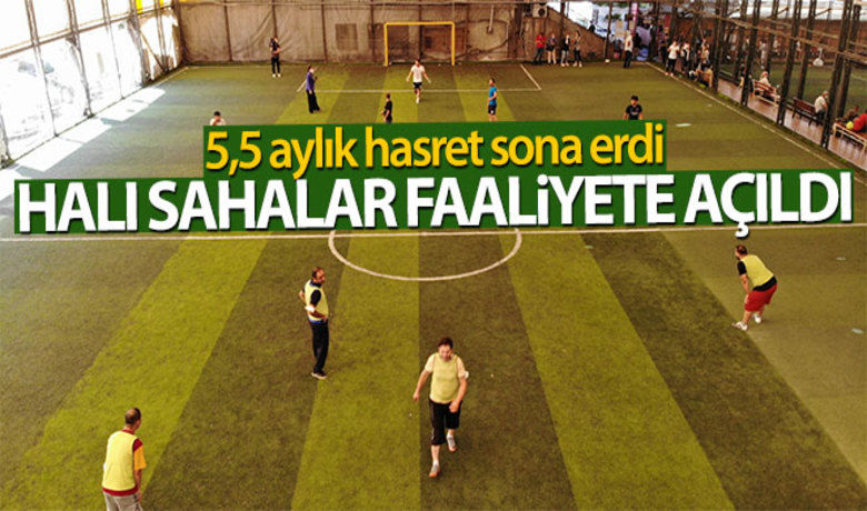 5,5 ay aranın ardındanhalı sahalar faaliyete açıldı - Gençlik ve Spor Bakanı Mehmet Muharrem Kasapoğlu’nun müjdeyi vermesinin ardından, halı sahalar 5,5 ay aranın ardından bugün faaliyete açıldı. Bahçelievler Olimpik Spor Tesisleri’nde idmana gelen futbolseveler ise bu atmosferi çok özlediklerini söyledi.BUGÜN NELER OLDU?