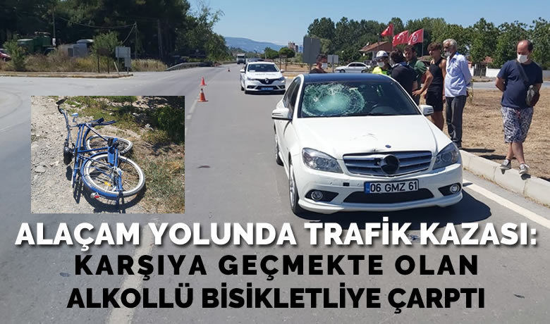 Otomobilin çarptığı bisikletli yaralandı