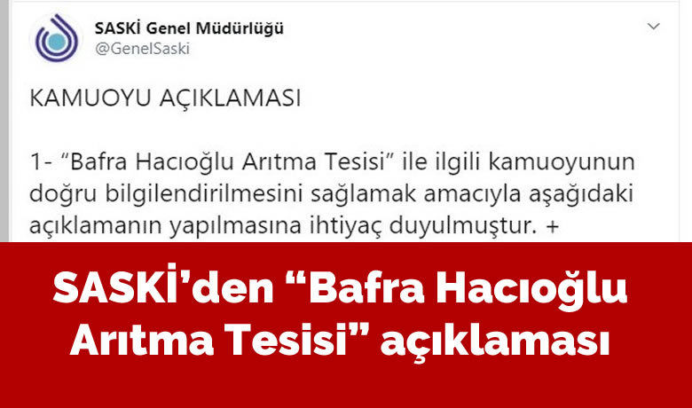 Saski den bafra hacioglu aritma tesisi aciklamasi