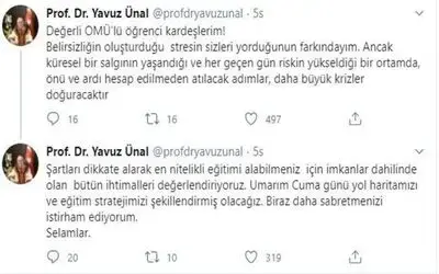 Rektör Ünal’dan yeni eğitim-öğretim yılına ilişkin sorulara cevap
