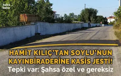 Hamit Kılıç'tan Süleyman Soylu'nun Kayınbiraderine Kasis jesti