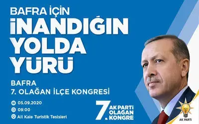 Ak Parti Bafra İlçe Başkanı Av.ibrahim Semiz’den Kongreye Davet