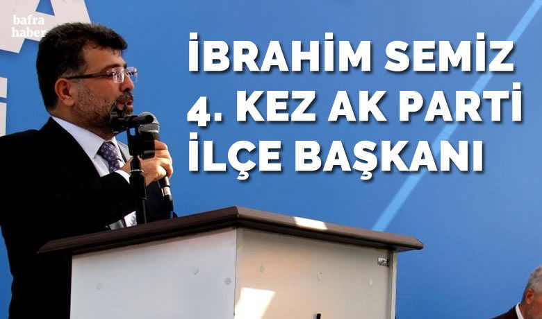 İbrahim Semiz 4. Kez AK Parti ilçe Başkanı oldu - Ak Parti Bafra 7. olağan kongresine tek aday olarak giren mevcut Başkan İbrahim Semiz, 4. kez Başkan oldu.