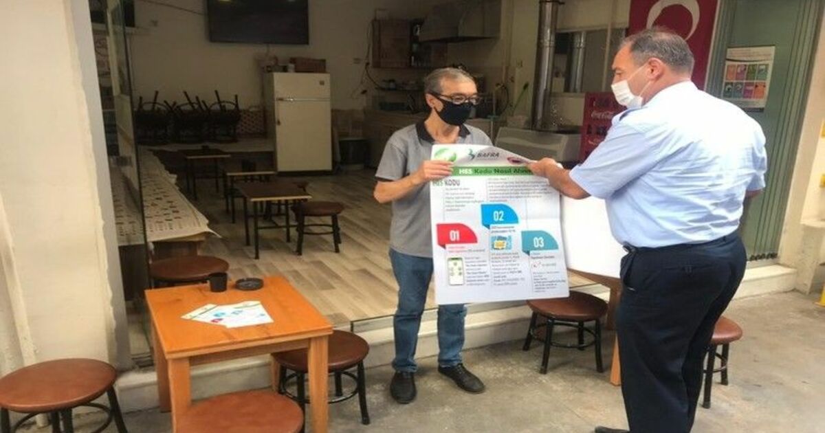 Bafra’da HES uygulamasına afişli bilgilendirme
