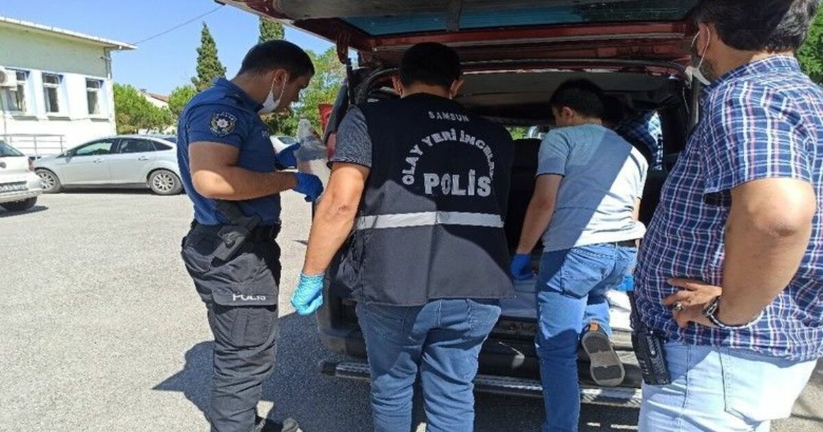 Bafra'da Araçta sahte içki satma iddiasına gözaltı
