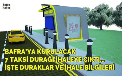 Bafra’da Kurulacak 7 Taksi Durağı İhaleye Çıktı