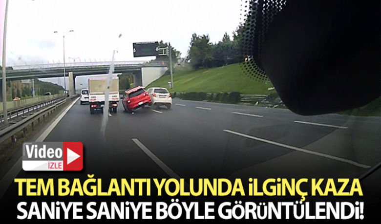 Tem bağlantı yolunda ilginç kaza kamerada - Bayrampaşa TEM bağlantı yolunda şerit değiştiren sürücülerin neden olduğu zincirleme kaza araç kamerasına yansıdı. Görüntülerde kamyonet ve otomobil şerit değiştirmeye çalışırken arkada gelen araç ikisinin arasına giriyor. Kazada savrulan araçlardan biri bariyerlere çarparak durabiliyor.BUGÜN NELER OLDU?