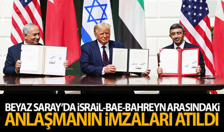Beyaz Saray'da İsrail-BAE-Bahreynarasındaki anlaşmanın imzaları atıldı - İsrail'in Birleşik Arap Emirlikleri ve Bahreyn ile ilişkileri normalleştirme anlaşması, Beyaz Saray'da gerçekleştirilen törenle imzalandı.BUGÜN NELER OLDU?