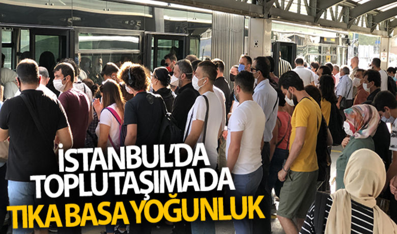 İstanbul'da toplu taşımada tıka basa yoğunluk - İstanbul’da sabah saatlerinde toplu taşıma araçları ve duraklarda yoğunluk oluştu. Korona virüs tedbirleri kapsamında yasak olmasına rağmen metrobüste vatandaşların tıka basa yolculuk yaptığı görüntüler bu kadarına da pes dedirtti.BUGÜN NELER OLDU?