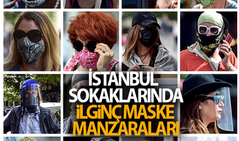 İstanbul sokaklarında ilginç maske manzaraları - Koronavirüs salgınıyla birlikte günlük hayatın alışkanlığı haline gelen maskelerin bir çok modelini sokakta görmek mümkün oluyor.