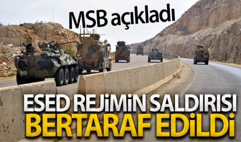 MSB: 'Esed rejiminin 7 numaralı gözlemnoktasına saldırısı alınan tedbirlerle bertaraf edildi' - Milli Savunma Bakanlığı, İdlib'de Esed rejimi tarafından yönlendirilen sivil görünümlü bazı grupların 7 numaralı gözlem noktasına saldırısının alınan tedbirlerle bertaraf edildiğini açıkladı.BUGÜN NELER OLDU?
