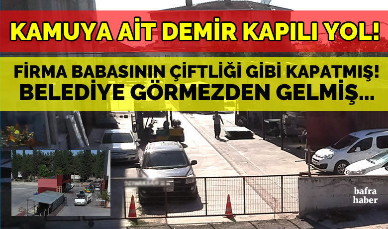 Bafra'da Kamuya Ait Demir Kapılı Kilitli Yol! - Samsun’un Bafra ilçesinde kamuya ait bir yol, bir işletme tarafından raylı bahçe kapısı ile kilitlenerek trafiğe ve vatandaşın kullanımına kapatıldı.