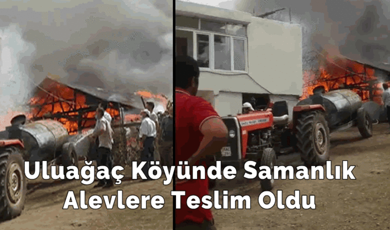 Uluağaç Köyünde Samanlık Alevlere Teslim Oldu