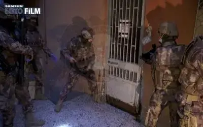 14 DEAŞ’lının gözaltına alındığı operasyon polis kamerasında

