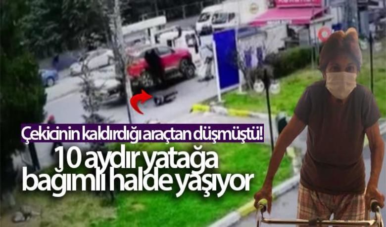 Çekicinin kaldırdığı araçtan düşen yaşlı kadın10 aydır yatağa bağımlı bir halde yaşıyor - İstanbul’da geçtiğimiz Ocak ayında park halindeki bir aracı kaldırmaya çalışan çekici operatörü, araç içerisinde bulunan 85 yaşındaki kadını fark etmeyince akıl almaz bir kazaya neden olmuştu. Çekicinin kaldırdığı araçtan düşen yaşlı kadın, kaza sonrası hastanedeki tedavisinin ardından taburcu olmuştu. 10 aydır yatağa bağımlı olarak yaşayan 85 yaşındaki Leyla Çetinkol yürüyememesi nedeniyle 3’üncü kez ameliyat olacak.	“Geceleri uyuyamıyorum, her şeyi unutuyorum”	“Yürüyememek çok kötü bir şeymiş, çok çaresizim”	“Annem 10 aydır yatağa bağımlı yaşıyor, 3'üncü kez ameliyat olacak”BUGÜN NELER OLDU?