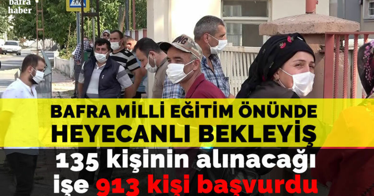 Bafra'da 135 kişinin alınacağı işe 913 kişi başvurdu