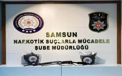 Samsun’da 1 kilo 398 gram esrar ele geçirildi
