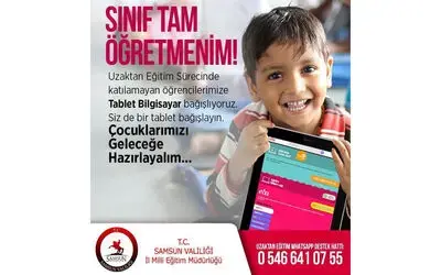 Samsun’da "Eğitime Bir Tablet Katkın Olsun Projesi” hayata geçirildi
