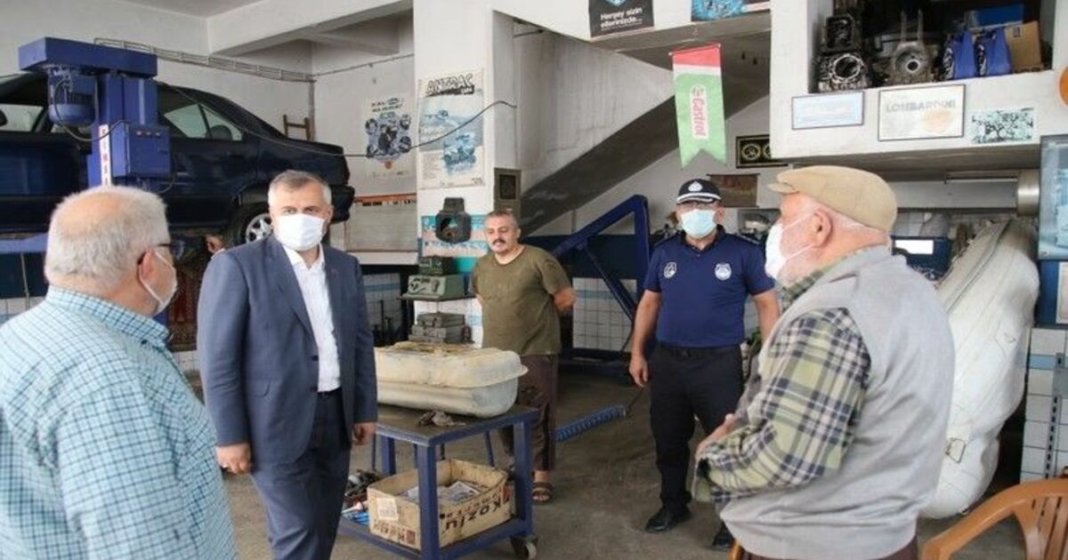 Bafra’da eş zamanlı korona denetimi