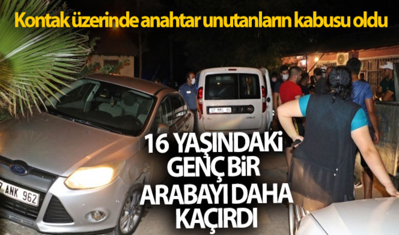 Otomobil tutkunu genç, kontaküzerinde anahtar unutanların kabusu oldu - Antalya’da 16 yaşındaki genç, kontak üzerinde anahtarı unutulan otomobili kaçırarak ortalığı birbirine kattı.BUGÜN NELER OLDU?