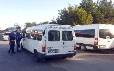 Servis araçları denetimden geçirildi
