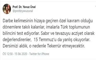 Rektör Ünal: “İmalarla Türk toplumunun bilincini test ediyorlar”
