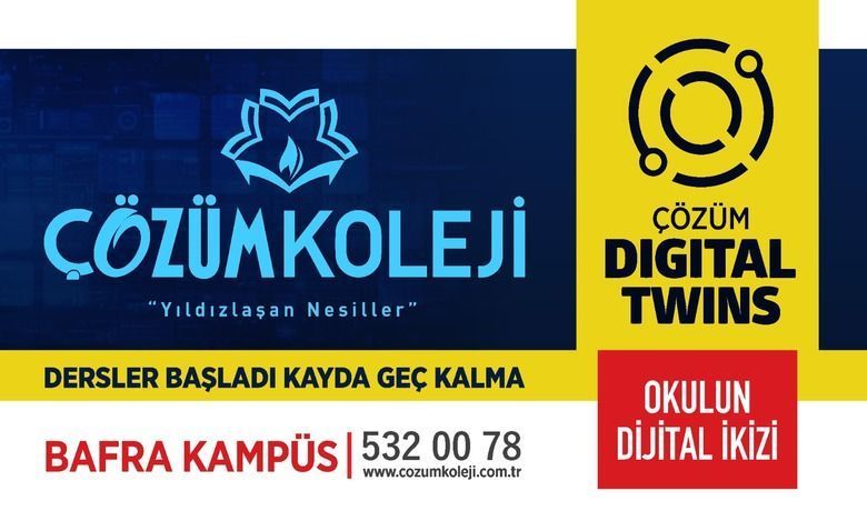 Bafra Çözüm Kolejinden Digital Twins Platformu - Bafra Çözüm Koleji covid sürecinin yeni döneminde de öğrencilerine Milli Eğitim Bakanlığının kıstaslarına uygun olarak eğitim vermeye devam ediyor.