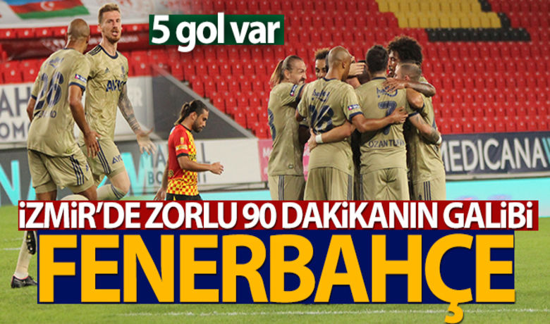 ÖZET İZLE| Göztepe 2-3 Fenerbahçe Maç Özeti veGolleri İzle| Göztepe FB Maç Kaç Kaç Bitti - Süper Lig’in 5. haftasında Göztepe, Fenerbahçe’yi ağırlıyor. Mücadelenin ilk yarısı sarı-lacivertli ekibin 2-1’lik üstünlüğüyle tamamlandı. İkinci yarıda 51.'dakikada Dimitrios Pelkas'ın golüyle 3-1'lik skoru yakalayan Fenerbahçe, 64. dakikada Guilherme'nin golüne engel olamadı ve skor 3-2'lik Fenerbahçe'nin üstünlüğü ile sonuçlandı.BUGÜN NELER OLDU?