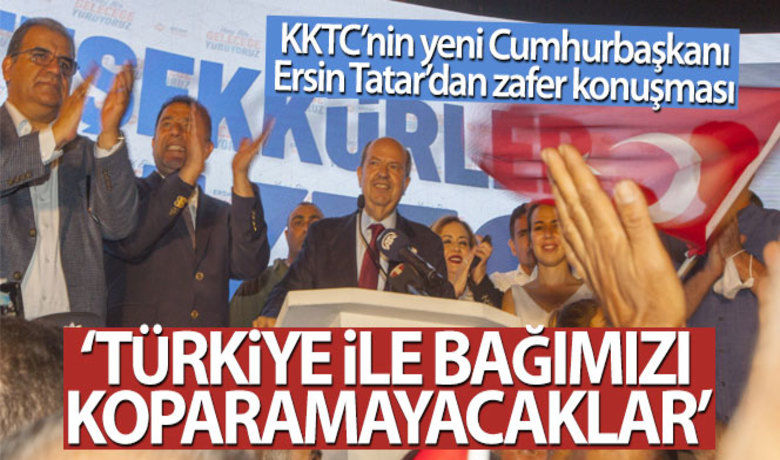 KKTC'nin yeni CumhurbaşkanıErsin Tatar'dan zafer konuşması - Kuzey Kıbrıs Türk Cumhuriyeti’nin (KKTC) yeni Cumhurbaşkanı Ersin Tatar, seçim galibiyetinin ardından yaptığı konuşmada, "Gerilim artık geride kalmıştır, KKTC’yi ileriye nasıl taşırız, ona bakacağız” ve “Hiçbir zaman bizim Türkiye ile bağımızı koparamayacaklar” dedi.BUGÜN NELER OLDU?