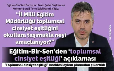 Eğitim-Bir-Sen’den ‘toplumsal cinsiyet eşitliği’ açıklaması