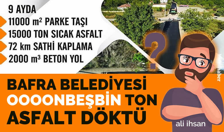 Belediyenin Rakam Algısı! - Bafra Belediyesi sosyal medya ve şehirdeki dev billboardlar aracılığı ile 9 aylık süre içerisindeki kaldırım ve yol çalışmaları hakkında tanıtım çalışması yaptı. Zamanlaması manidar. Sanki tam da ne yaptınız da yazmadık sözümüze cevap gibi.