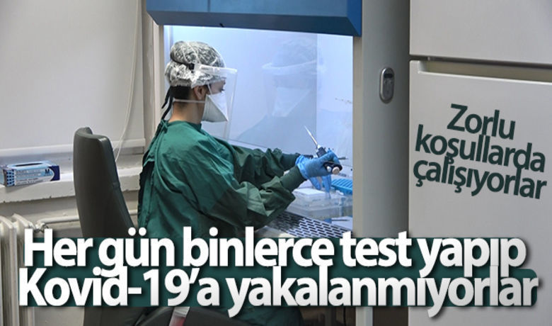 Her gün binlercetest yapıp Kovid-19’a yakalanmıyorlar - Her gün binlerce PCR testi yapılan Ondokuz Mayıs Üniversitesi (OMÜ) Kovid-19 tanı laboratuvarında hiç kimse korona virüse yakalanmadı. Korona virüsün merkezindeyken bunu başaran sağlıkçılar vatandaşın da tedbirlerde daha dikkatli olmasını istiyor.