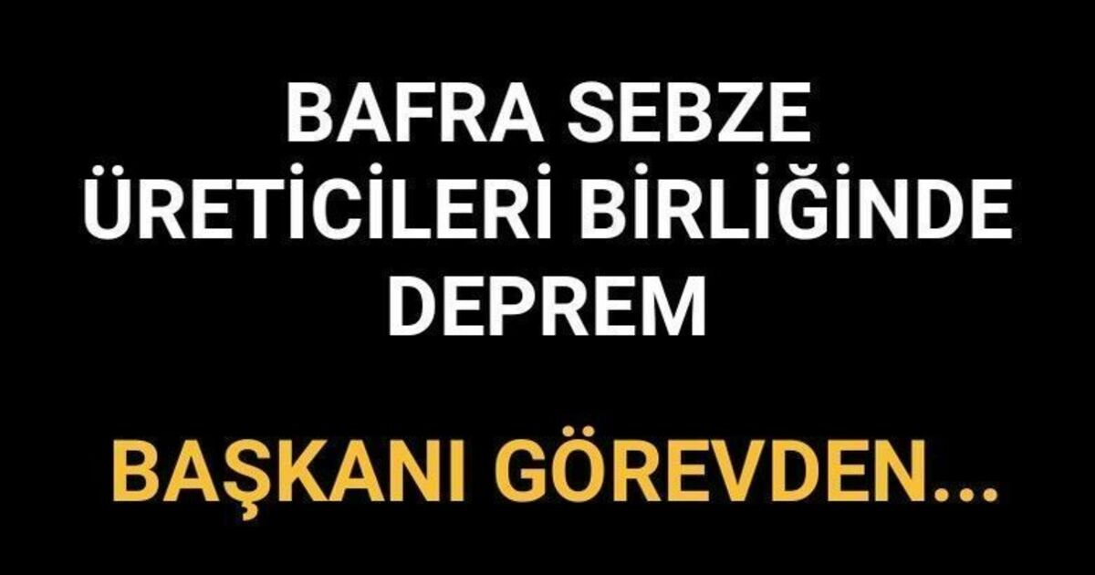 Bafra Sebze Üreticileri Birliğinde Deprem