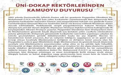 ÜNİ-DOKAP rektörlerinden Macron ve karikatür saldırılarına tepki
