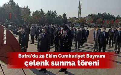 Bafra'da 29 Ekim Cumhuriyet Bayramı çelenk sunma töreni