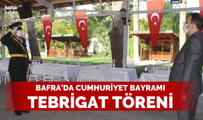 Bafra’da tebrikat töreni - Samsun’un Bafra ilçesinde, Türkiye Cumhuriyeti’nin 97. kuruluş yıl dönümünü kutlamaları çerçevesinde tebrikat töreni düzenlendi.
