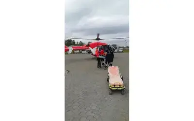 Ambulans helikopter 82 yaşındaki hasta için havalandı
