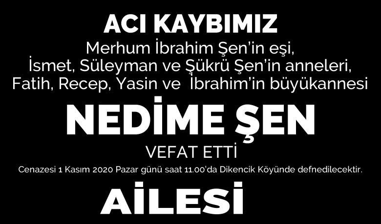 Nedime Şen Vefat Etti 