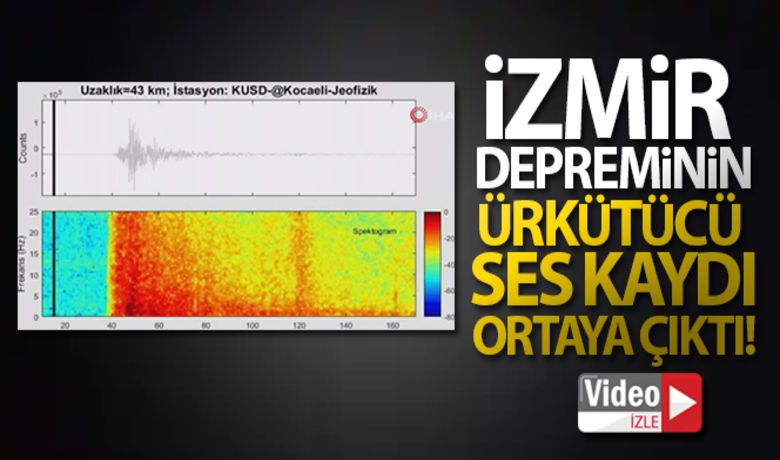 İzmir depreminin ürkütücü ses kaydı - İzmir'de meydana gelen 6.6 şiddetindeki depremin yer altındaki kaydedilen sesi ortaya çıktı.BUGÜN NELER OLDU?