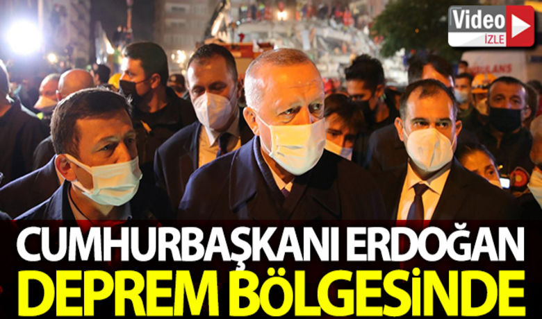 Cumhurbaşkanı Erdoğan deprem bölgesinde - Cumhurbaşkanı Recep Tayyip Erdoğan, İzmir`deki 6,6 büyüklüğündeki depremin ardından yıkılan Rıza Bey Apartmanı`na gelerek incelemelerde bulundu. Haberin videosunu izlemek için tıklayınız