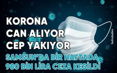 Samsun’da Kovid denetimlerinde 980 bin 773 TL ceza uygulandı