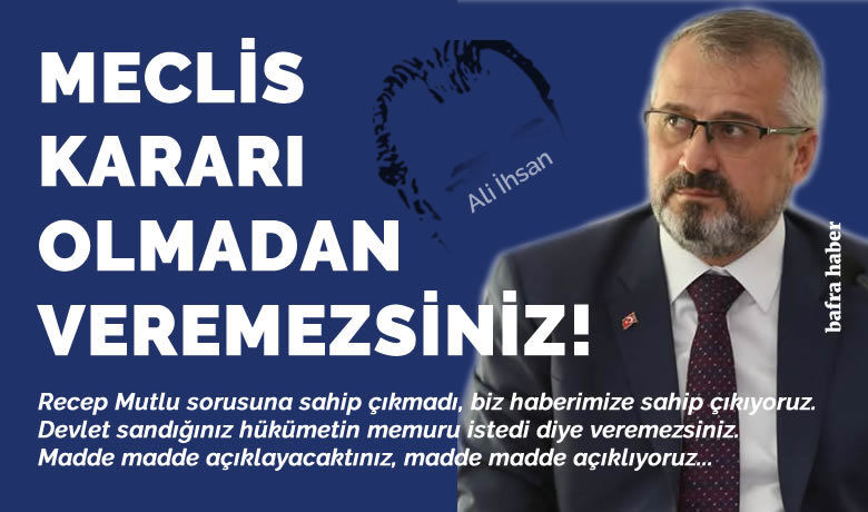 Meclis karari olmadan veremezsiniz